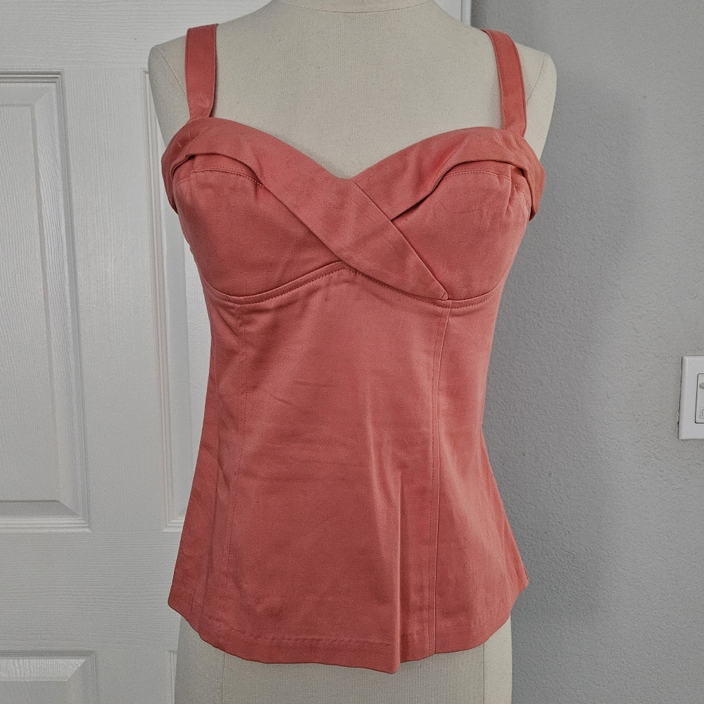 Pinup Girl Clothing Deadly Dames Vamp Top in Coral